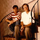 La imagen pertenece a una serie tomada durante un encuentro entre Jobs y Gates auspiciado por la revista Fortune. Foto: George Lange / Contour / Getty Images
